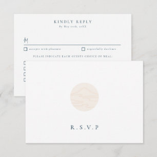 Japandi landscape meal choices RSVP Card