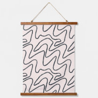 Japandi Minimalist Brush Stroke Pattern in Cream a