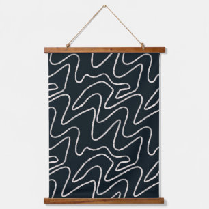 Japandi Minimalist Brush Stroke Pattern in Cream  Hanging Tapestry