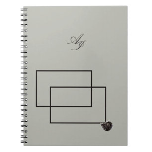 Japandi sea life coastal beige neutral monochrome notebook