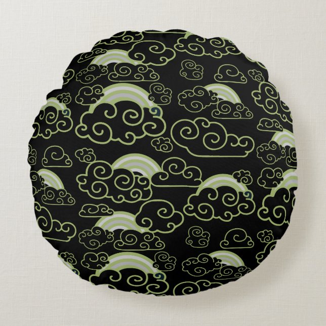 Japandi Style Home Decor Round Cushion (Front)