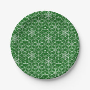 Japandi style Snowflake Wedding Paper Plate