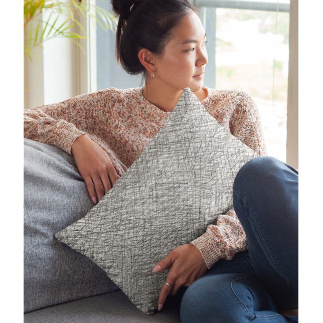 Japandi texture style simple lines scribble pillowcase (Creator Uploaded)