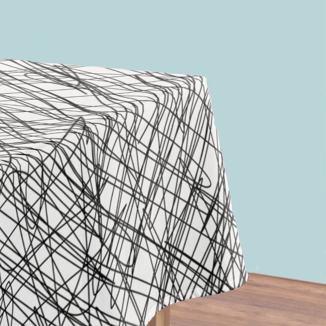 Japandi texture style simple lines scribble tablecloth (Creator Uploaded)