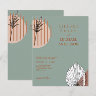 Japandi Wedding Scandinavian Abstract Geometric