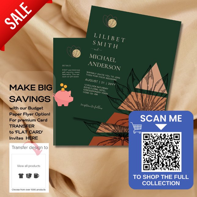 Japandi Wedding Scandinavian Abstract Geometric Flyer (Creator Uploaded)