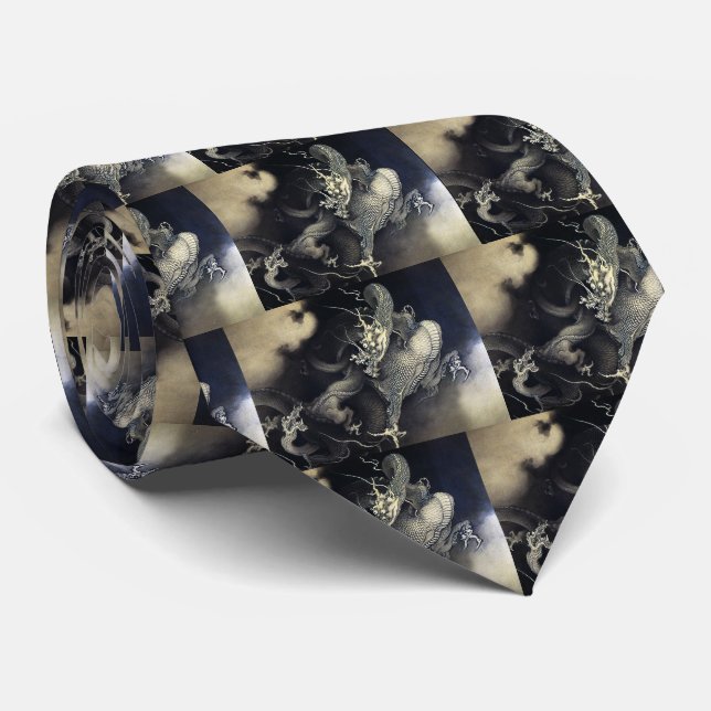 Japanease Dragons Tie (Rolled)