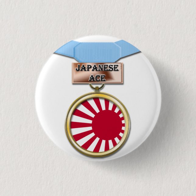 Japanese Ace medal button (Front)