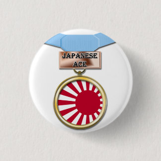 Japanese Ace medal button