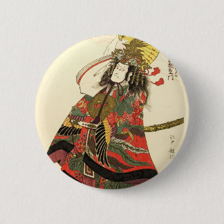 Japanese Actor as a Samurai Military Leader 6 Cm Round Badge
