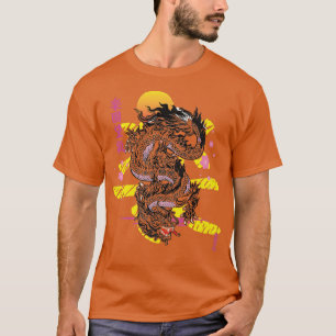Japanese Aesthetic Dragon Asian Demon Otaku Sakura T-Shirt