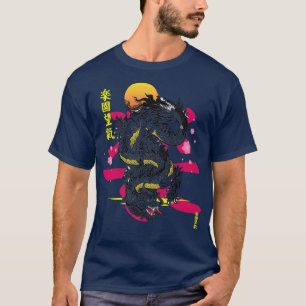 Japanese Aesthetic Dragon Asian Demon Otaku Sakura T-Shirt