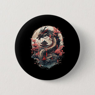 Japanese Aesthetic Dragon Japanese Art Japan Tatto 6 Cm Round Badge