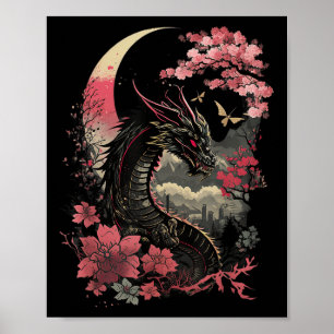 Japanese Aesthetic Dragon Japanese Art Japan Tatto Poster