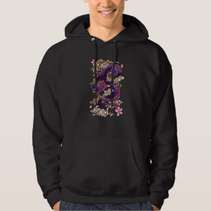 Japanese Aesthetic Dragon Tattoo style Sakura Cher Hoodie