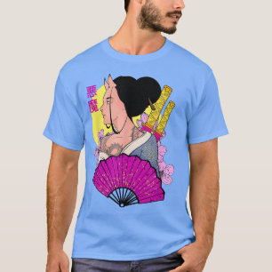 Japanese Aesthetic Geisha Samurai oni demon  T-Shirt