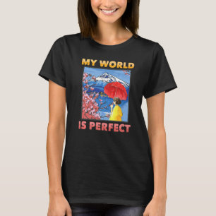 Japanese Aesthetic  My World Is Perfect  Cherry Bl T-Shirt