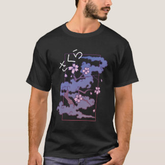 Japanese Aesthetic Sakura Flowers Vaporwave Soft G T-Shirt