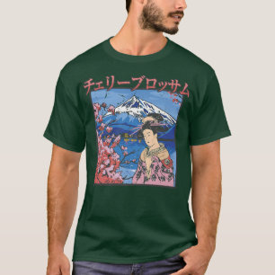 Japanese Aesthetic - Sakura Girl - Cherry Blossom T-Shirt