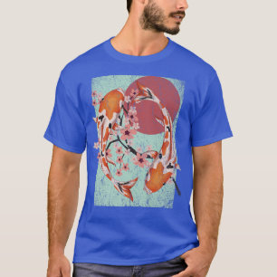 Japanese Aesthetics Fish Cherry Blossom Sakura Koi T-Shirt