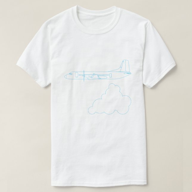 Japanese Airplane "YS-11" T-Shirt (Design Front)