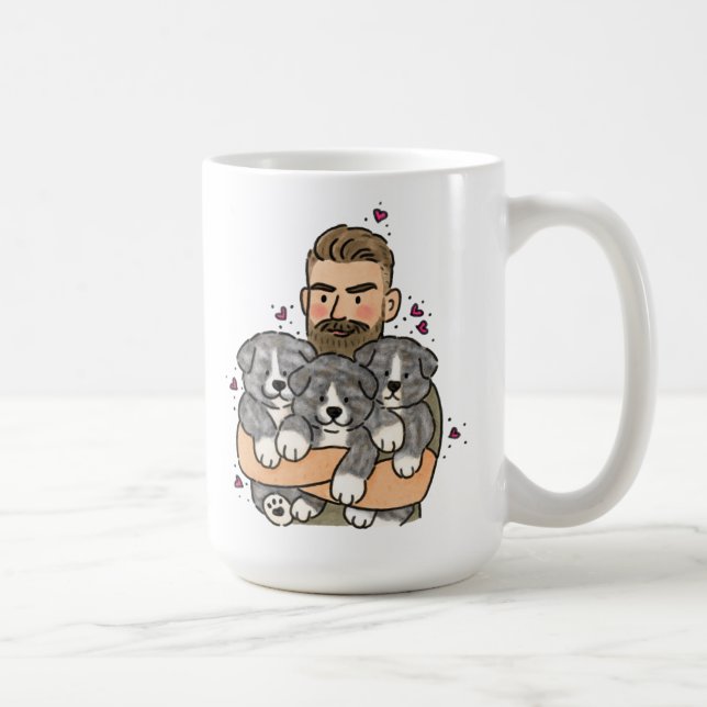 Japanese Akita Inu Brindle Coffee Mug (Right)