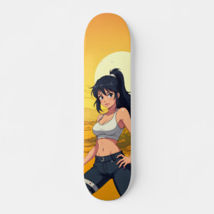 Japanese Animated Desert Skateboard
