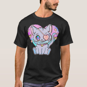 Japanese Anime Cat Shirt - Pastel Goth Menhera