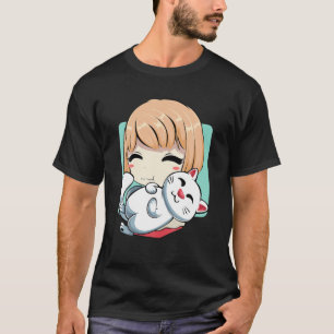 Japanese Anime Girl Cat Kitten Animation Cosplay P T-Shirt