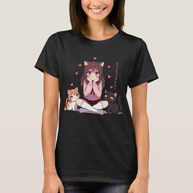 Japanese Anime Girl One's First Love T-Shirt (Front)