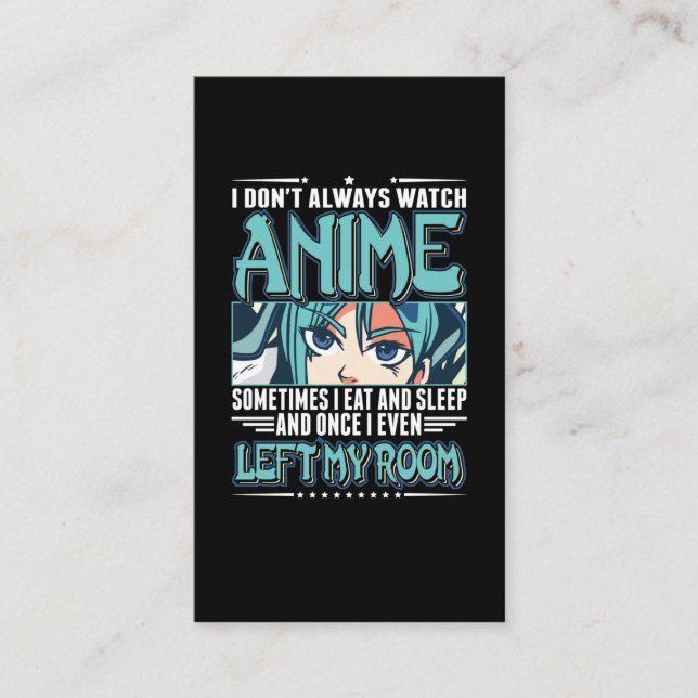 Japanese Anime Girl Otaku Teen Manga Fan Business Card (Front)
