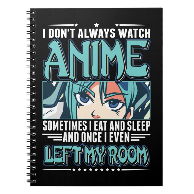 Japanese Anime Girl Otaku Teen Manga Fan Notebook (Front)