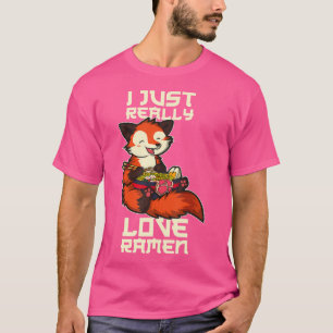 Japanese Anime Kawaii Ramen Noodles Fox T-Shirt