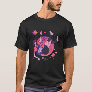 Japanese Anime Rock Girl - Japan Aesthetic Guitar T-Shirt