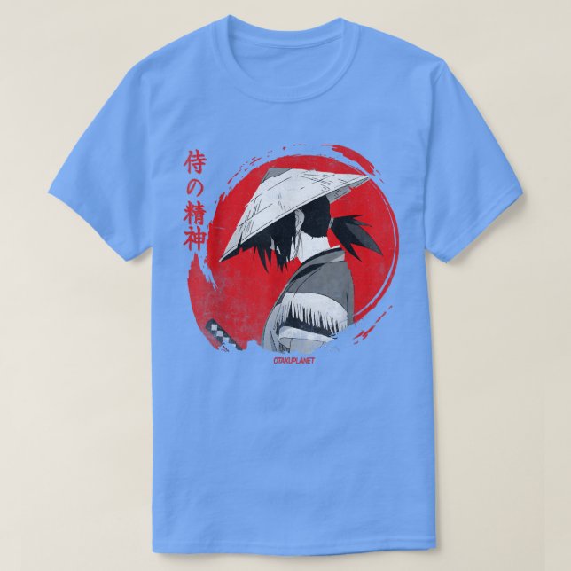 Japanese Anime Samurai Aesthetic Otaku Manga Samur T-Shirt (Design Front)