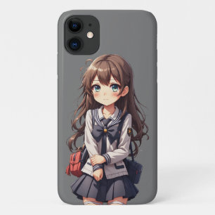 Japanese Anime School Girl Case-Mate iPhone Case