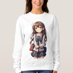 Japanese Anime School Girl Sweatshirt