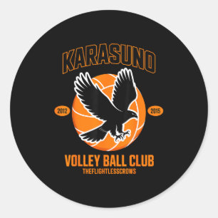 Japanese Anime Volleyball Club Karasunooo High  Classic Round Sticker