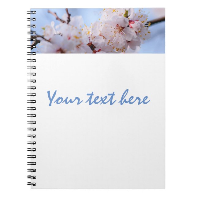 Japanese Apricot Blossom Spiral Notebook (Front)