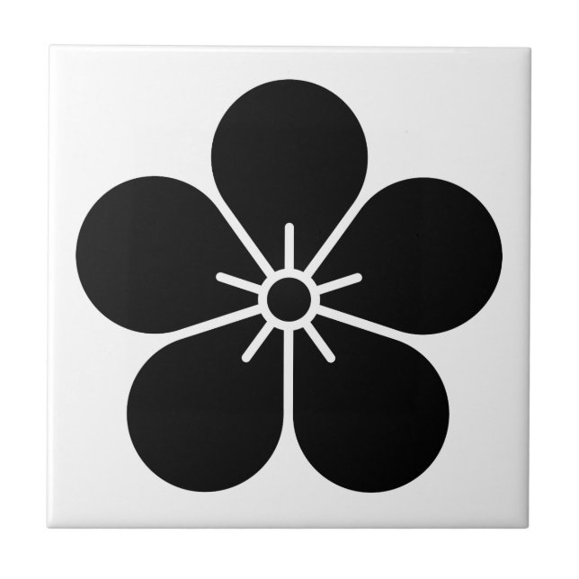 Japanese apricot flower tile (Front)