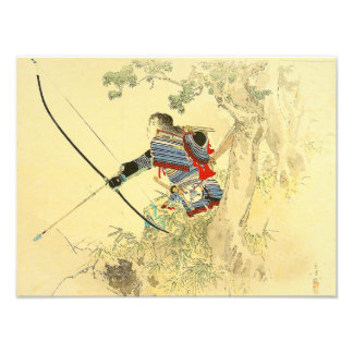 Japanese Art - A Samurai With A Longbow And Arrows Photo Print