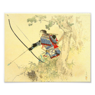 Japanese Art - A Samurai With A Longbow And Arrows Photo Print