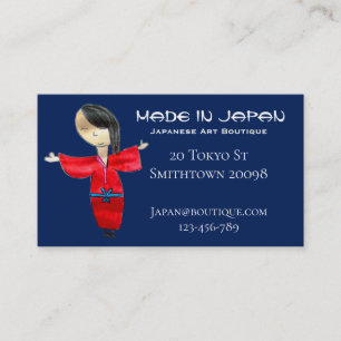 Japanese art boutique shop cute japan fashion business card