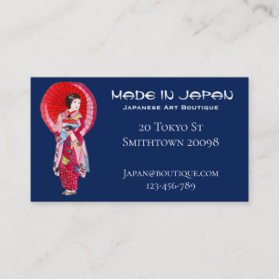 Japanese art boutique shop japan fashion business card
