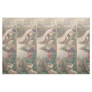 Japanese Art custom fabric