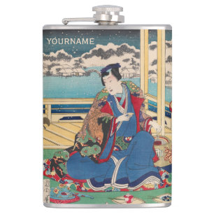 Japanese Art custom flask