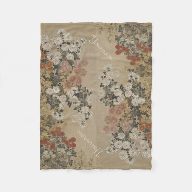 Japanese Art custom fleece blanket (Front)