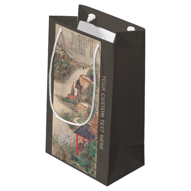 Japanese Art custom gift bag (Back Angled)