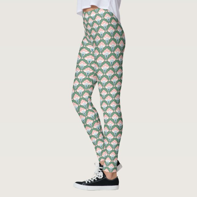 Japanese art deco style_Tropical Leggings (Left)