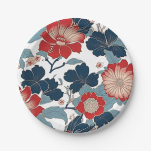Japanese Art Design Paper Plate